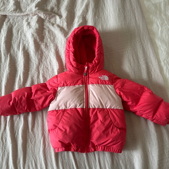 Well cared for pink toddler down filled the north face jacket - Picture 1 of 5